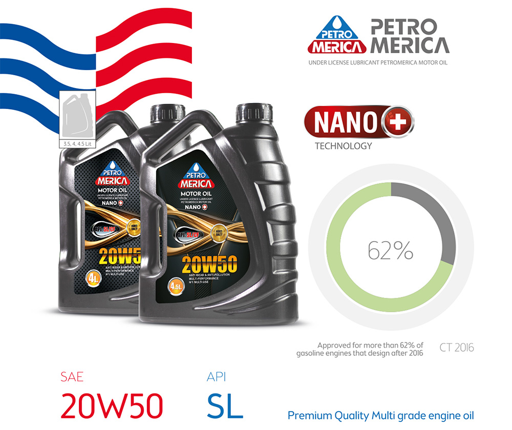 خرید روغن موتور SL 20W50 پترومریکا